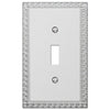 Greek Key Frosted Chrome Cast - 1 Toggle Wallplate - Wallplate Warehouse 42TSCH 070686559345 1 Toggle