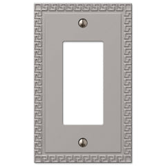 Greek Key Satin Nickel Cast - 1 Rocker Wallplate