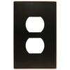 Halle Aged Bronze Cast - 1 Duplex Wallplate - Wallplate Warehouse 70DDB 070686001554 1 Duplex
