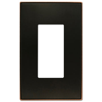 Halle Aged Bronze Cast - 1 Rocker Wallplate - Wallplate Warehouse 70RDB 070686001592 1 Rocker