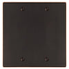 Halle Aged Bronze Cast - 2 Blank Wallplate - Wallplate Warehouse 70BBDB - B 070686020555 2 Blank