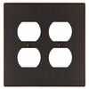 Halle Aged Bronze Cast - 2 Duplex Wallplate - Wallplate Warehouse 70DDDB 070686001561 2 Duplex