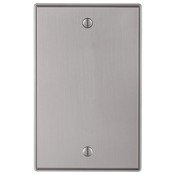 Halle Brushed Nickel Cast - 1 Blank Wallplate - Wallplate Warehouse 70BBN 070686001462 1 Blank