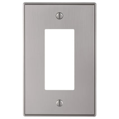 Halle Brushed Nickel Cast - 1 Rocker Wallplate