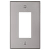 Halle Brushed Nickel Cast - 1 Rocker Wallplate - Wallplate Warehouse 70RBN 070686001387 1 Rocker