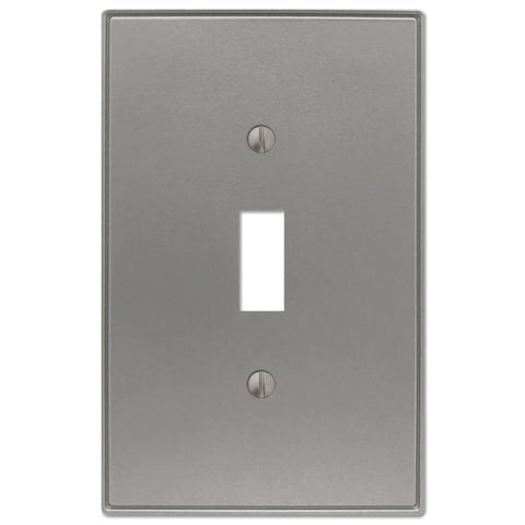 Halle Brushed Nickel Cast - 1 Toggle Wallplate - Wallplate Warehouse 70TBN 070686001301 1 Toggle