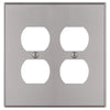 Halle Brushed Nickel Cast - 2 Duplex Wallplate - Wallplate Warehouse 70DDBN 070686001356 2 Duplex