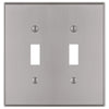 Halle Brushed Nickel Cast - 2 Toggle Wallplate - Wallplate Warehouse 70TTBN 070686001318 2 Toggle