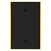 Halle Matte Black w/ Champagne Bronze Border Cast - 1 Blank Wallplate - Wallplate Warehouse 70B - MBCB - B 070686021514 1 Blank