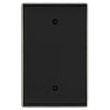 Halle Matte Black w/ Nickel Border Cast - 1 Blank Wallplate - Wallplate Warehouse 70B - MBBN - B 070686021484 1 Blank