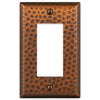 Hammered Aged Copper Steel - 1 Rocker Wallplate - Wallplate Warehouse 156RAC - B 070686017487 1 Rocker