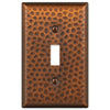 Hammered Aged Copper Steel - 1 Toggle Wallplate - Wallplate Warehouse 156TAC - B 070686017425 1 Toggle