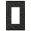 Hammered Matte Black Steel - 1 Rocker Wallplate - Wallplate Warehouse 156RMB - B 070686017708 1 Rocker