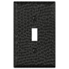 Hammered Matte Black Steel - 1 Toggle Wallplate - Wallplate Warehouse 156TMB - B 070686017647 1 Toggle