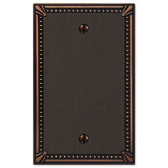 Imperial Bead Aged Bronze Cast - 1 Blank Wallplate