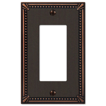 Imperial Bead Aged Bronze Cast - 1 Rocker Wallplate - Wallplate Warehouse 74RDB 070686577691 1 Rocker