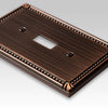 Imperial Bead Aged Bronze Cast - 3 Rocker Wallplate - Wallplate Warehouse 74RRRDB 070686577714 3 Rocker