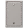 Imperial Bead Brushed Nickel Cast - 1 Blank Wallplate - Wallplate Warehouse 74BBN 070686577608 1 Blank