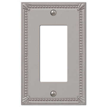 Imperial Bead Brushed Nickel Cast - 1 Rocker Wallplate - Wallplate Warehouse 74RBN 070686577547 1 Rocker
