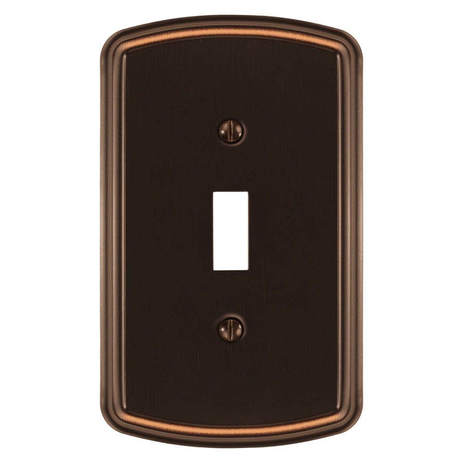 Irvine Aged Bronze - 1 Toggle Wallplate - Wallplate Warehouse 158T-DB 70686025789 1 Toggle