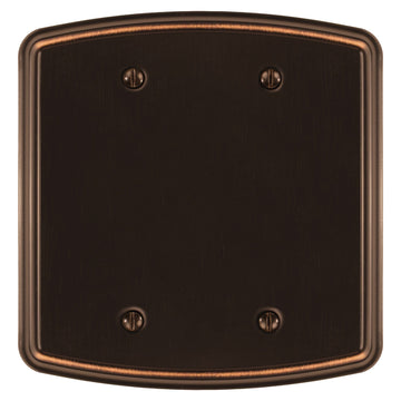 Irvine Aged Bronze - 2 Blank Wallplate - Wallplate Warehouse 158BB-DB 70686025932 2 Blank