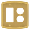 Irvine Brushed Gold - 1 Rocker/1 Duplex Wallplate - Wallplate Warehouse 158RD-BG 70686028711 1 Rocker/1 Duplex