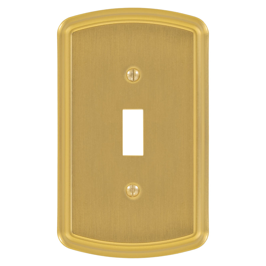 Irvine Brushed Gold - 1 Toggle Wallplate - Wallplate Warehouse 158T-BG 70686026106 1 Toggle
