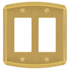 Irvine Brushed Gold - 2 Rocker Wallplate - Wallplate Warehouse 158RR-BG 70686026199 2 Rocker