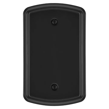 Irvine Matte Black - 1 Blank Wallplate - Wallplate Warehouse 158B-BK 70686025765 1 Blank