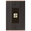 Italia Aged Bronze Steel - 1 Cable Jack Wallplate - Wallplate Warehouse 147CXDB 070686580158 Cable Jacks