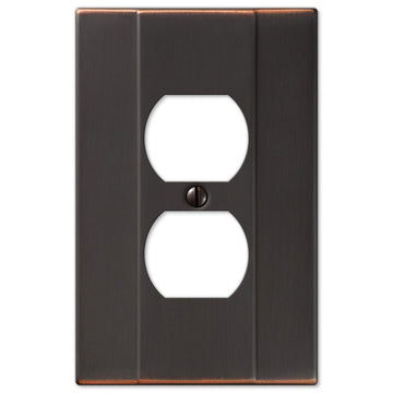Italia Aged Bronze Steel - 1 Duplex Wallplate - Wallplate Warehouse 147DDB 070686570685 1 Duplex