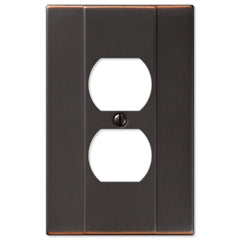 Italia Aged Bronze Steel - 1 Duplex Wallplate