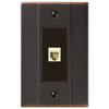 Italia Aged Bronze Steel - 1 Phone Jack Wallplate - Wallplate Warehouse 147PHDB 070686580189 Phone Jacks