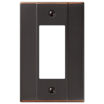 Italia Aged Bronze Steel - 1 Rocker Wallplate - Wallplate Warehouse 147RDB 070686570692 1 Rocker