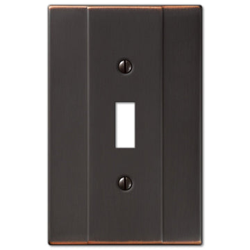 Italia Aged Bronze Steel - 1 Toggle Wallplate - Wallplate Warehouse 147TDB 070686570678 1 Toggle