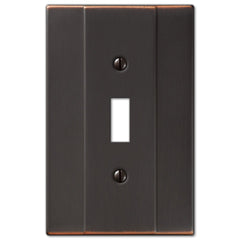 Italia Aged Bronze Steel - 1 Toggle Wallplate