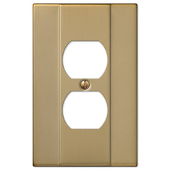 Italia Brushed Bronze Steel - 1 Duplex Wallplate