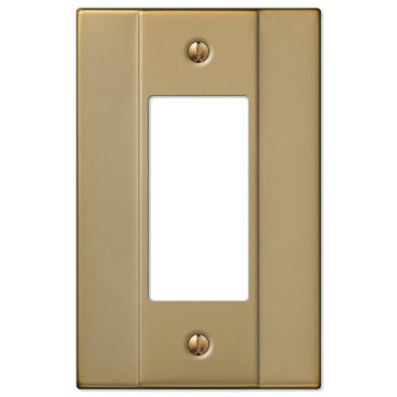 Italia Brushed Bronze Steel - 1 Rocker Wallplate - Wallplate Warehouse 147RBZ 070686570784 1 Rocker