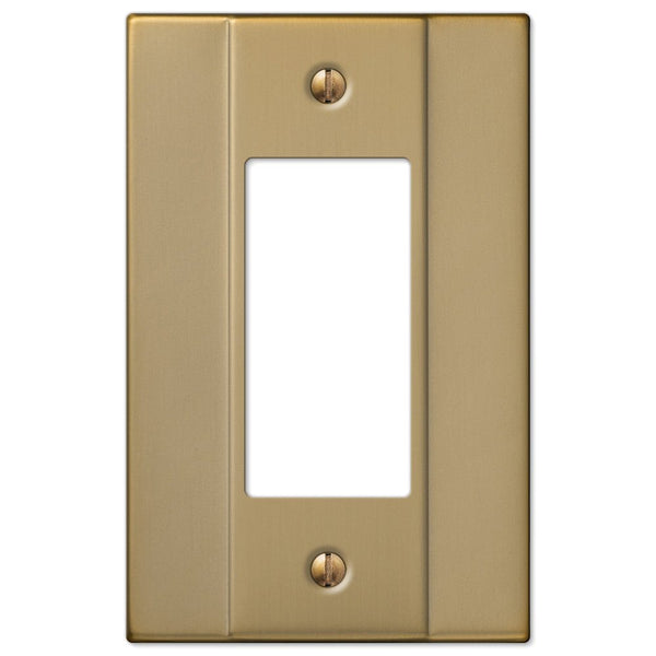 Italia Brushed Bronze Steel - 1 Rocker Wallplate - Wallplate Warehouse 147RBZ 070686570784 1 Rocker
