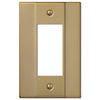 Italia Brushed Bronze Steel - 1 Rocker Wallplate - Wallplate Warehouse 147RBZ 070686570784 1 Rocker