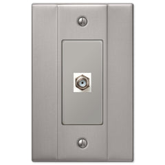 Italia Brushed Nickel Steel - 1 Cable Jack Wallplate