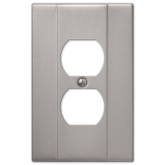 Italia Brushed Nickel Steel - 1 Duplex Wallplate
