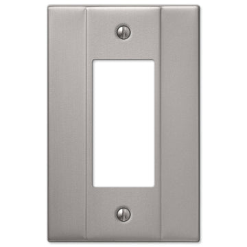 Italia Brushed Nickel Steel - 1 Rocker Wallplate - Wallplate Warehouse 147RBN 070686570609 1 Rocker