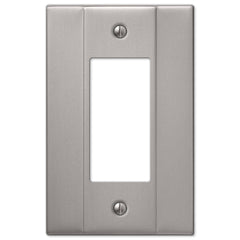 Italia Brushed Nickel Steel - 1 Rocker Wallplate