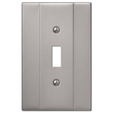 Italia Brushed Nickel Steel - 1 Toggle Wallplate - Wallplate Warehouse 147TBN 070686570586 1 Toggle
