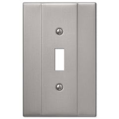Italia Brushed Nickel Steel - 1 Toggle Wallplate