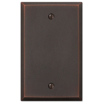 Manhattan Aged Bronze Cast - 1 Blank Wallplate - Wallplate Warehouse 68BDB 070686559154 1 Blank