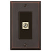 Manhattan Aged Bronze Cast - 1 Cable Jack Wallplate - Wallplate Warehouse 68CXDB 070686581292 Cable Jacks
