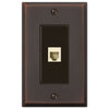 Manhattan Aged Bronze Cast - 1 Phone Jack Wallplate - Wallplate Warehouse 68PHDB 070686581308 Phone Jacks