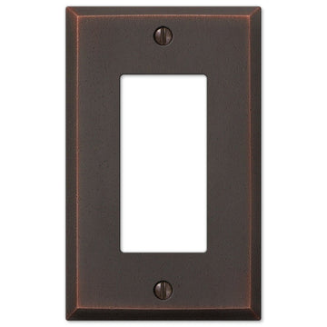 Manhattan Aged Bronze Cast - 1 Rocker Wallplate - Wallplate Warehouse 68RDB 070686565247 1 Rocker